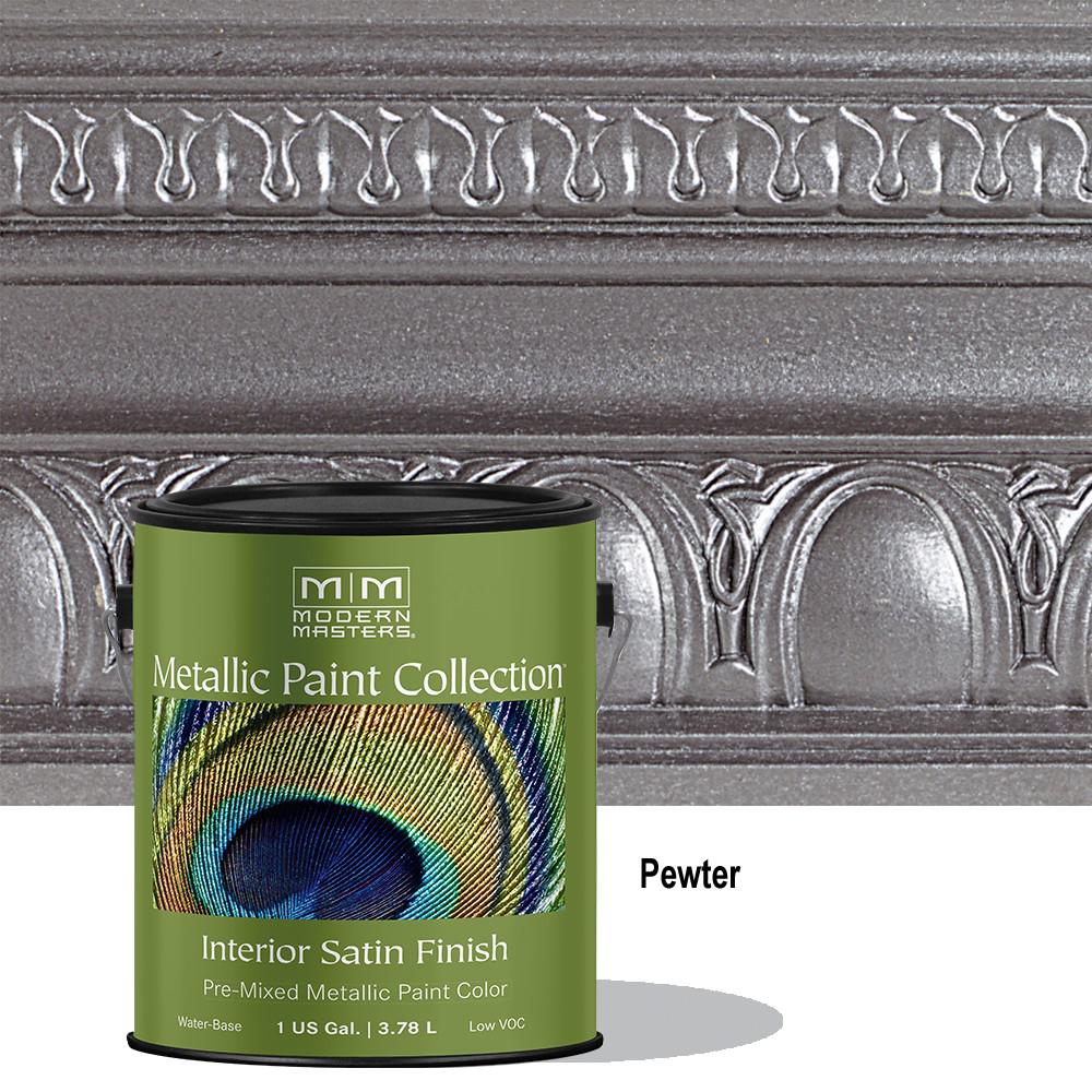 Pewter Metallic Faux Finish Wall Paint Interior Paint The Home Depot