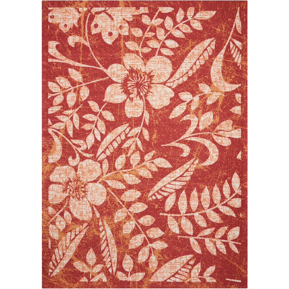 Nourison Home and Garden Red 10 ft. x 13 ft. Indoor ...