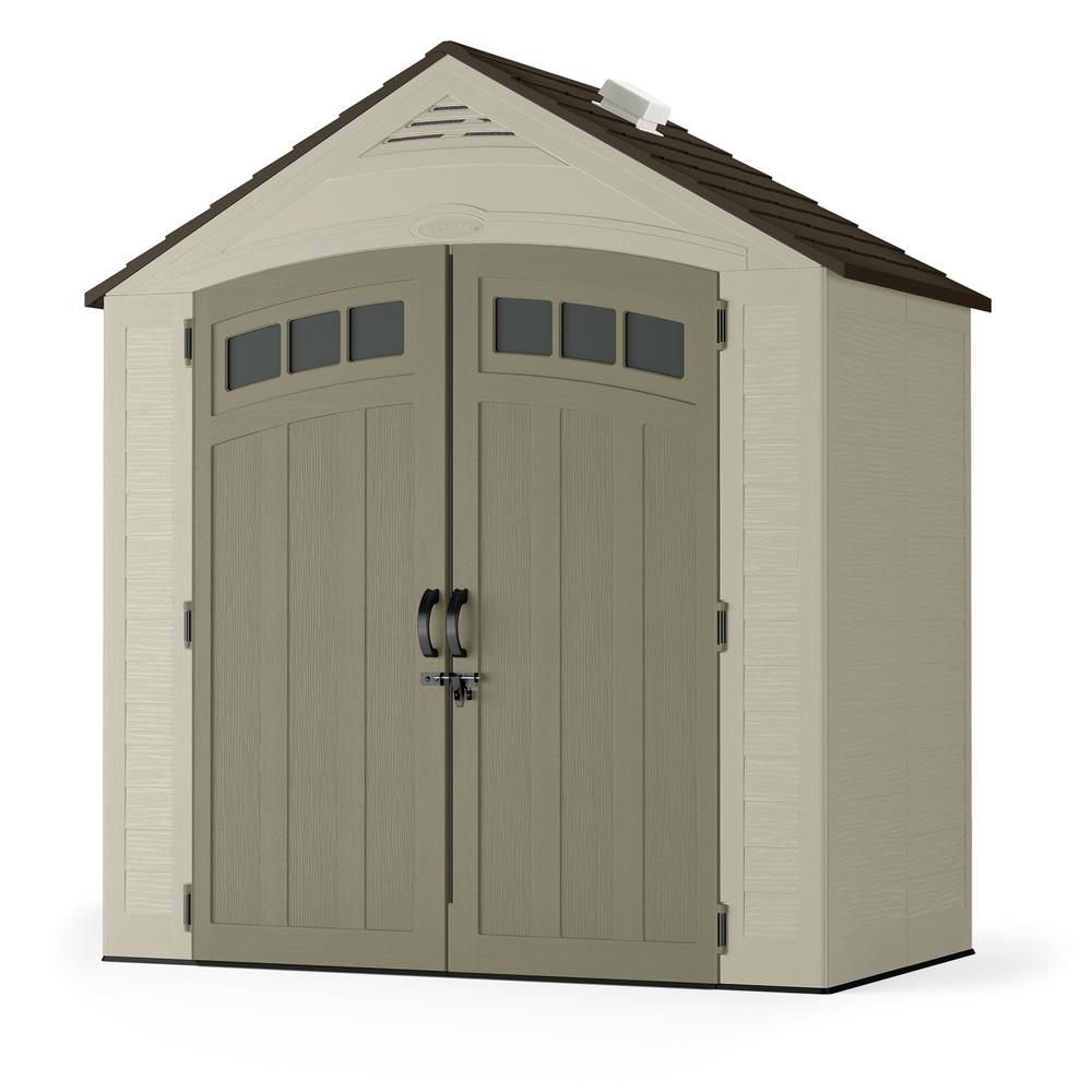 suncast bms7702 vista 7 ft. x 7 ft. resin storage shed