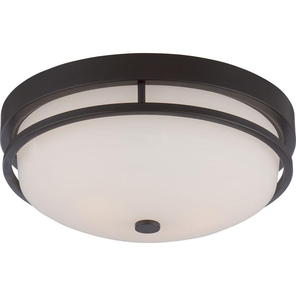 Glomar Mission Lighting The Home Depot Klarissa 2 Light Sudbury Bronze Flush Mount