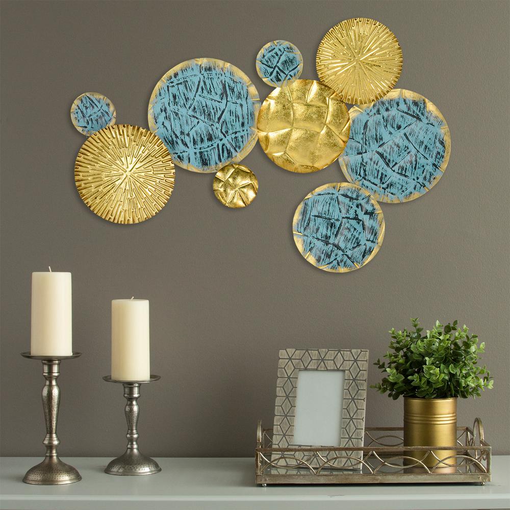 Stratton Home Decor Jewels Of The Sea Metal Plates Wall S09576 Stratton Home Decor Jewels Of The Sea Metal Plates Wall