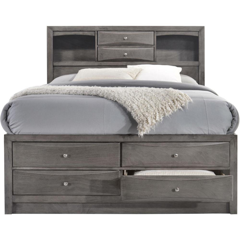 Cambridge Orleans Storage 5 Piece Gray King Size Bedroom Set