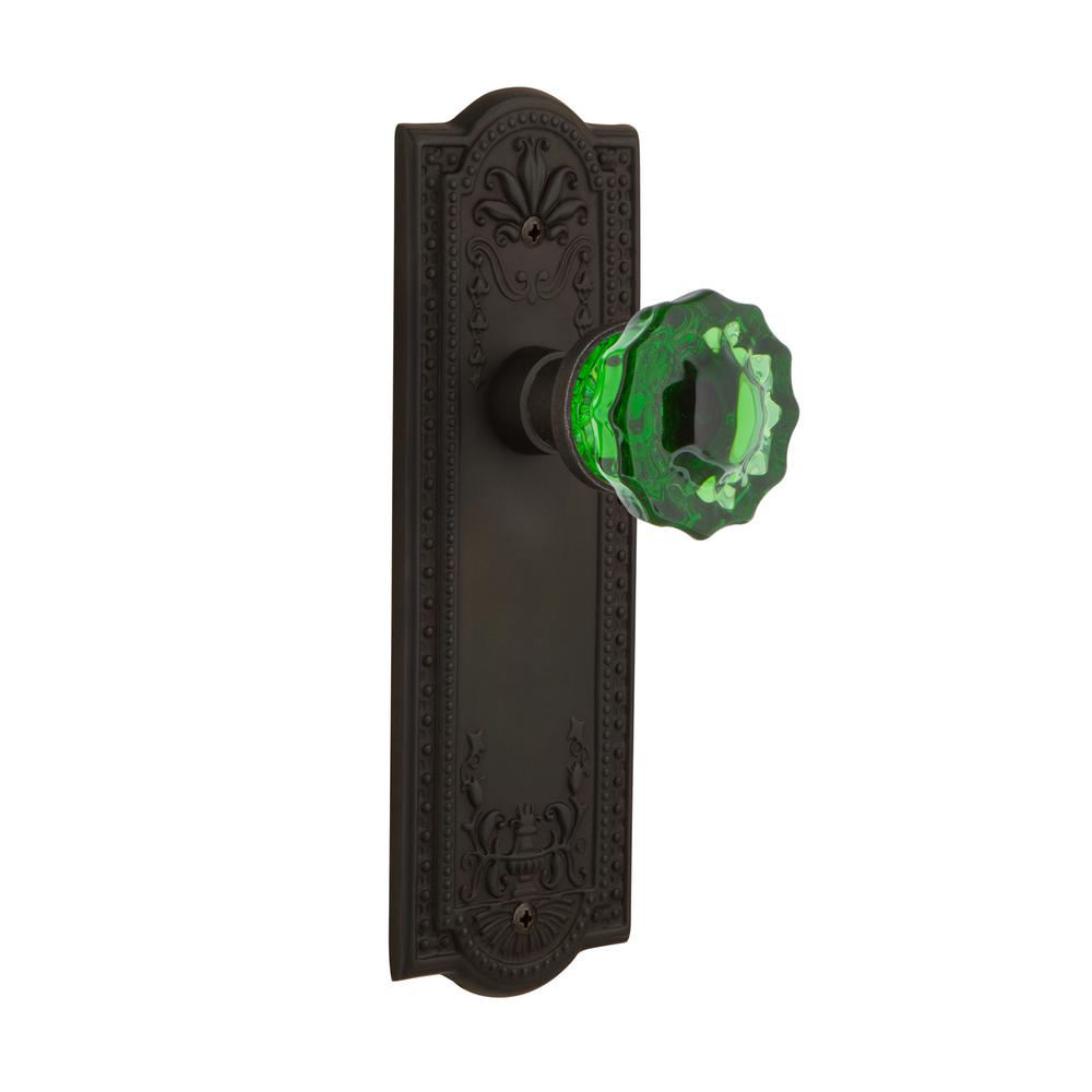 Baldwin Filmore Oil Rubbed Bronze HalfDummy Crystal Door Knob5080.102