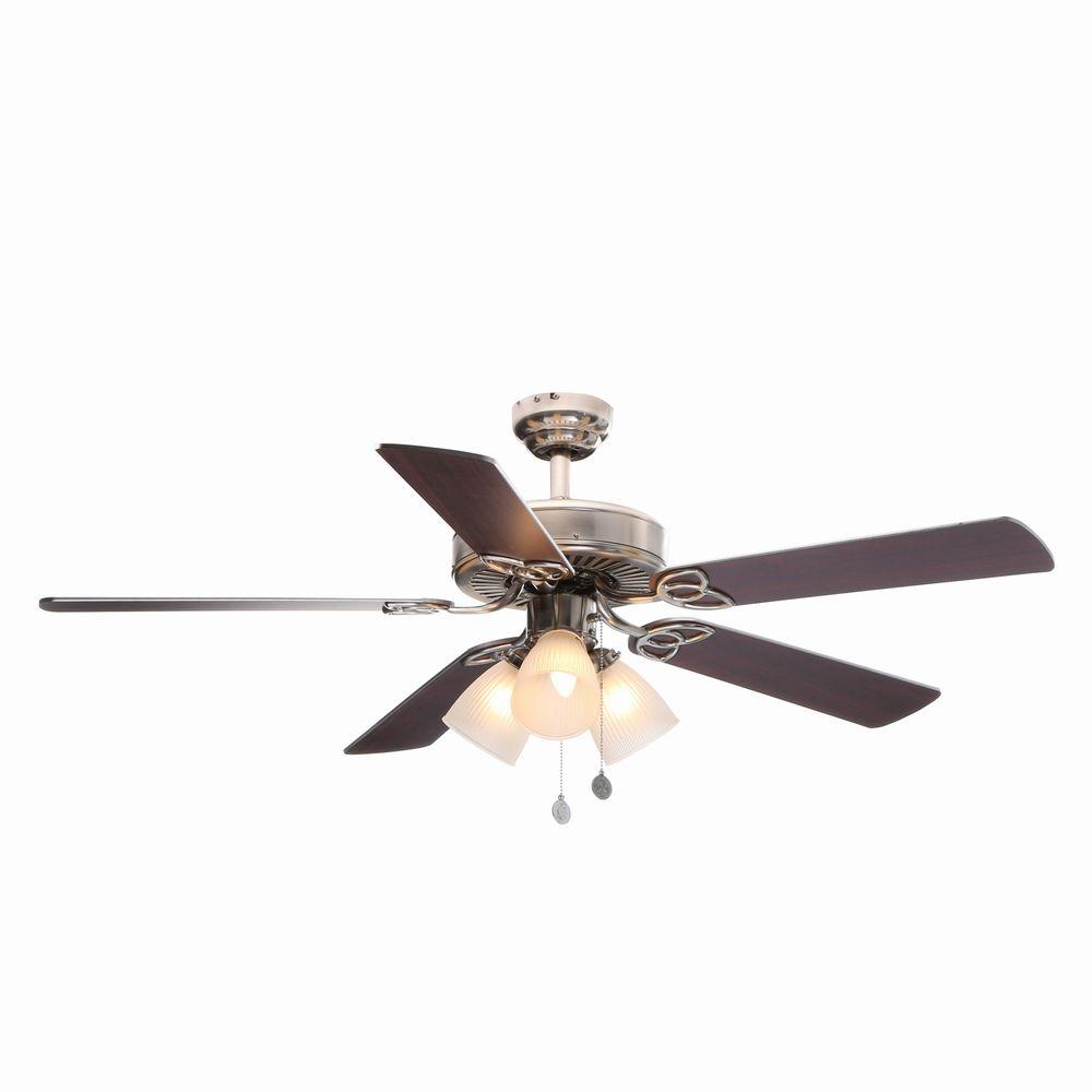 Westinghouse Vintage 52 In Indoor Brushed Nickel Finish Ceiling Fan