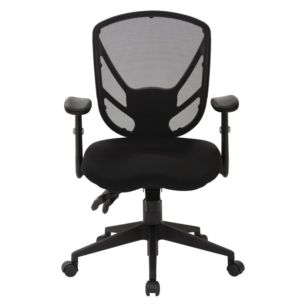 Black Mesh And Polyester Office Star Products Office Chairs Spx2723rnb 3 64 145 