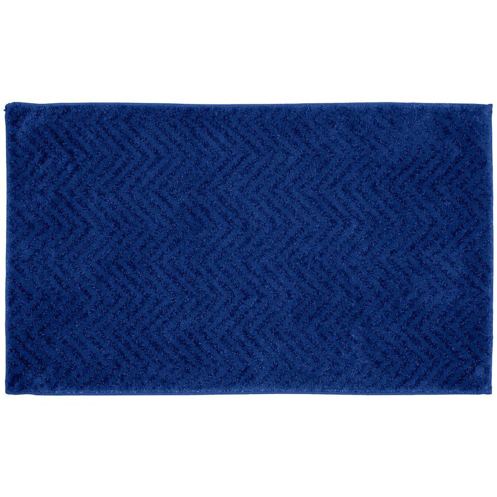 Garland Rug Palazzo Indigo Blue 21 in. x 34 in. Bath RugBA090W021034K2