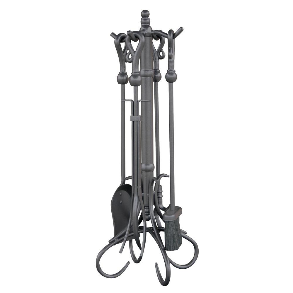 Uniflame Olde World Iron 5 Piece Fireplace Tool Set With Heavy Crook Handles And Weight Steel Construction F 1174 The Home Depot - 5 Piece Iron Fireplace Tool Set Uniflame Olde World Iron 5 Piece Fireplace Tool Set With Heavy Crook Handles And Weight Steel Construction F 1174 The Home Depot - 5 Piece Iron Fireplace Tool Set