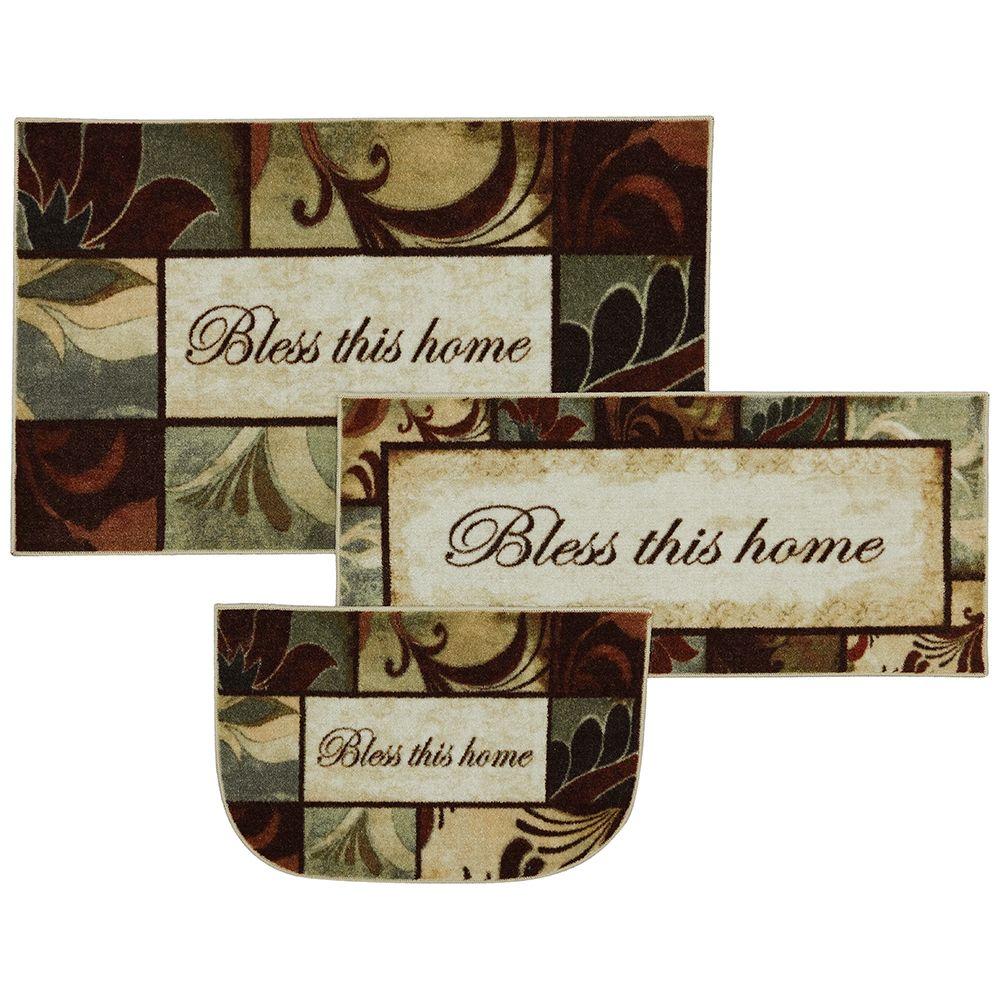 Mohawk Home Rules To Live By Kaleidoscope Multi 3 Ft X 4 Piece Indoor Rug Set