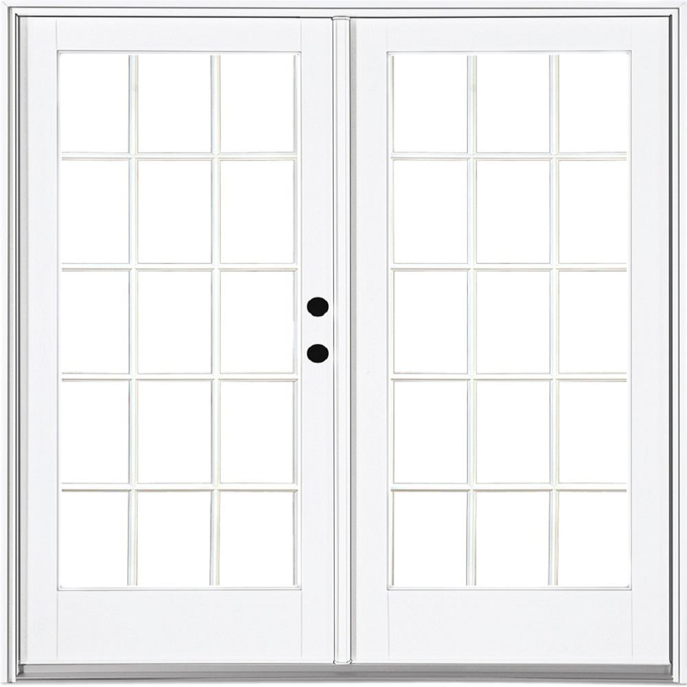 Mp Doors 72 In X 80 In Fiberglass Smooth White Left Hand Inswing
