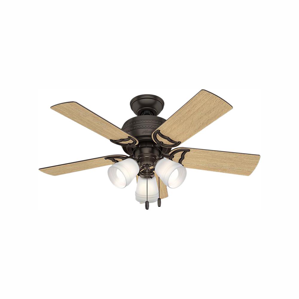 Hunter Prim 42 In Led 3 Light Indoor Premier Bronze Ceiling Fan