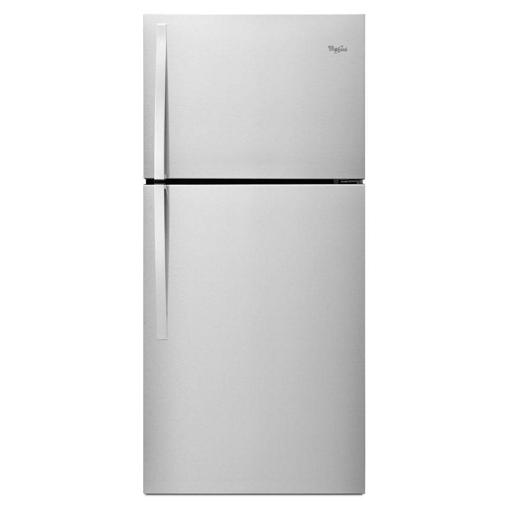 Whirlpool 30 in. W 19.2 cu. ft. Top Freezer Refrigerator in Universal SilverWRT519SZDD The