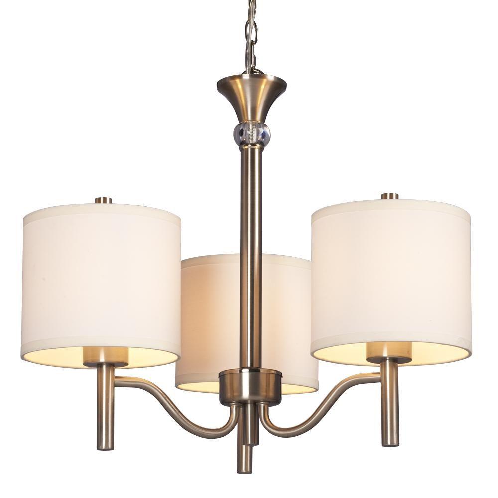 Filament Design Negron 3Light Brushed Nickel Incandescent ChandelierCLIXY5245152 The Home Depot