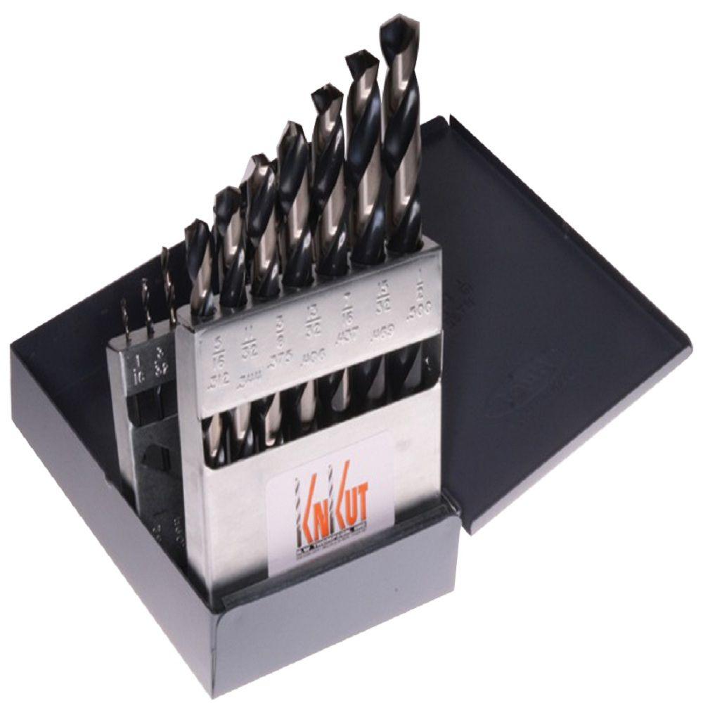 KnKut 1/16 in. to 1/2 in. Jobber Length Drill Bit Set (15Piece