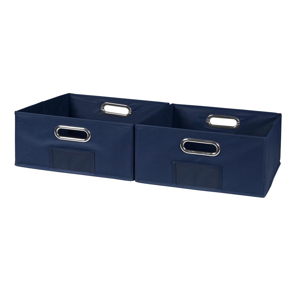 Niche Cubo 12 In X 6 Blue Folding Fabric Bin 2 Pack Niche Cubo 12 In X 6 Blue Folding Fabric Bin 2