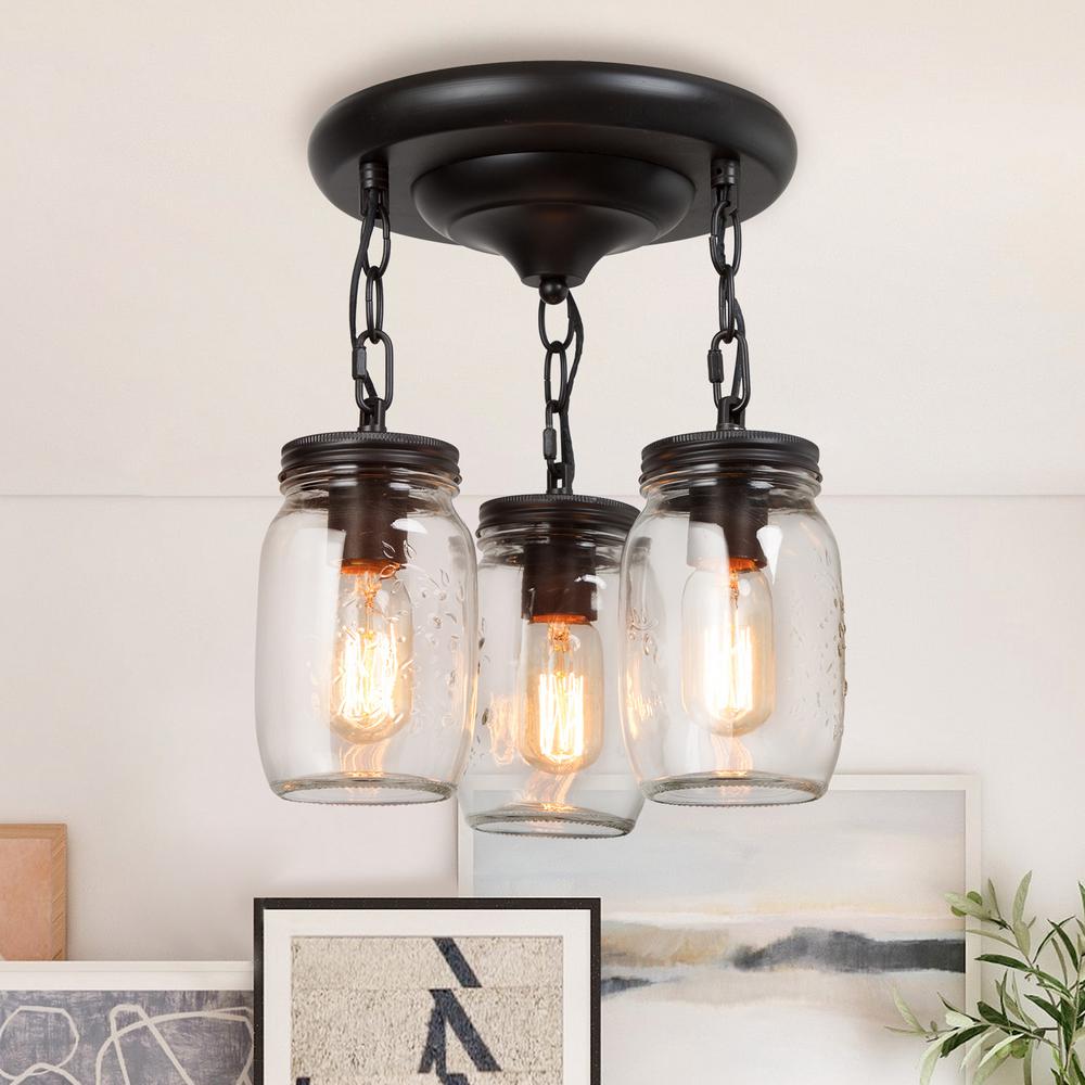 New Primitive Farmhouse QUART MASON JAR PENDANT LIGHT Hanging Electric Lamp