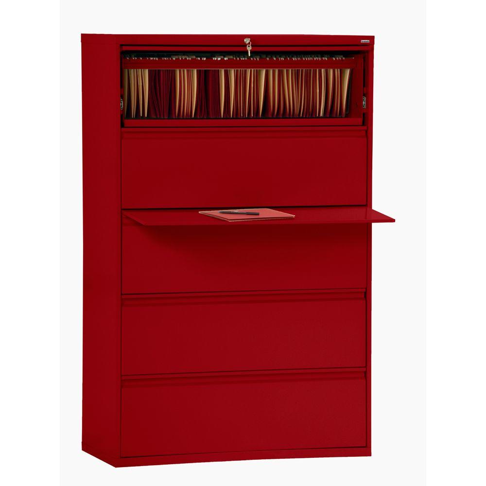 Sandusky 800 Series Red File Cabinet Lf8f425 01 The Home Depot