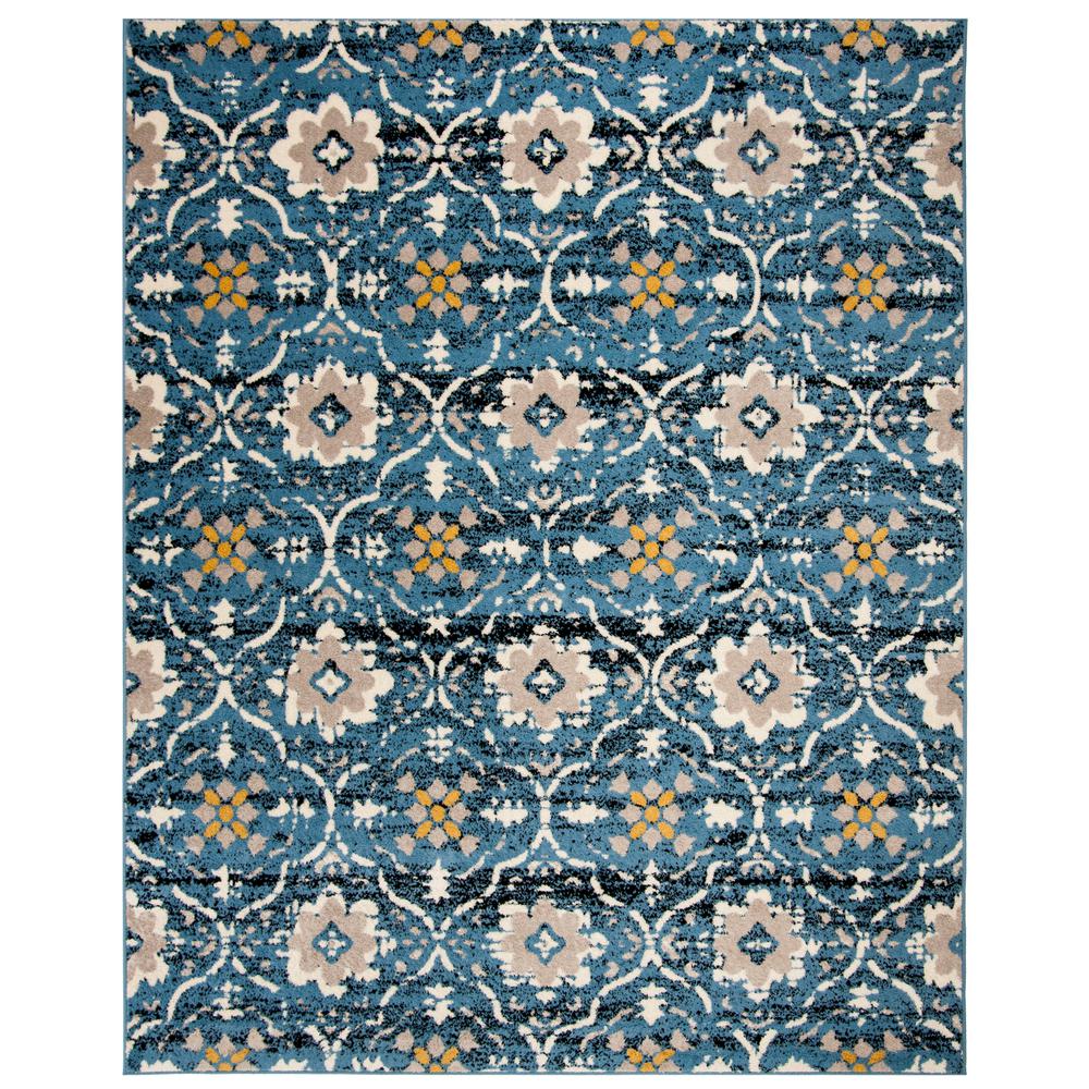 Safavieh Amsterdam Blue/Cream 6 ft. 7 in. x 9 ft. 2 in. Area RugAMS113M7 The Home Depot