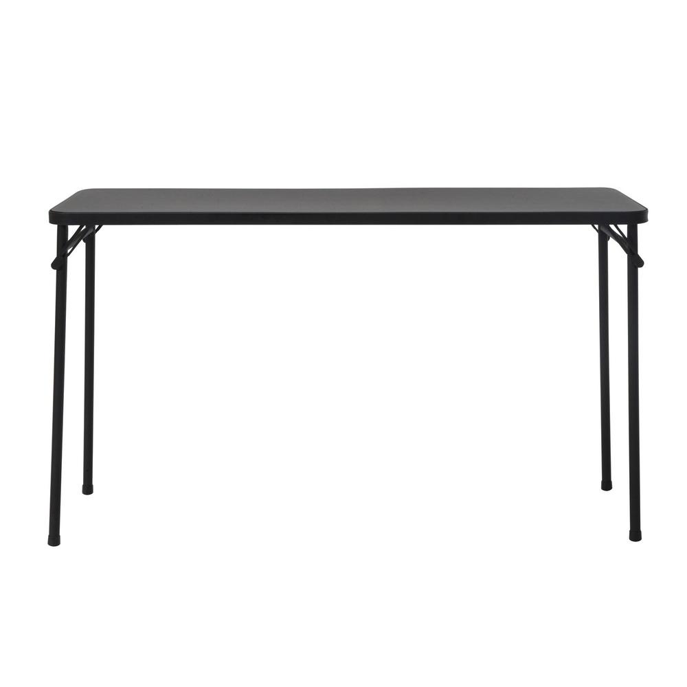 Cosco 20 in. x 48 in. Black Resin Top Folding Table14446BLK1E The