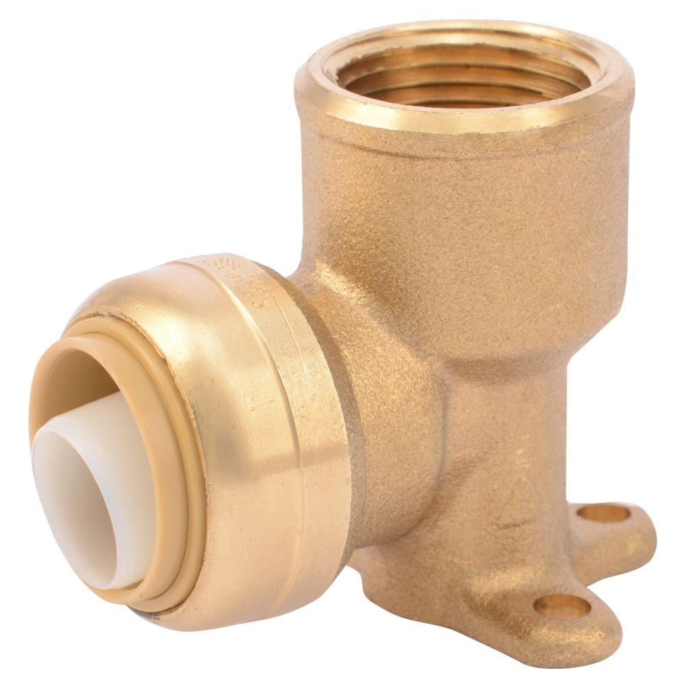 SharkBite 3/4 in. PushtoConnect x FIP Brass 90Degree Drop Ear Elbow
