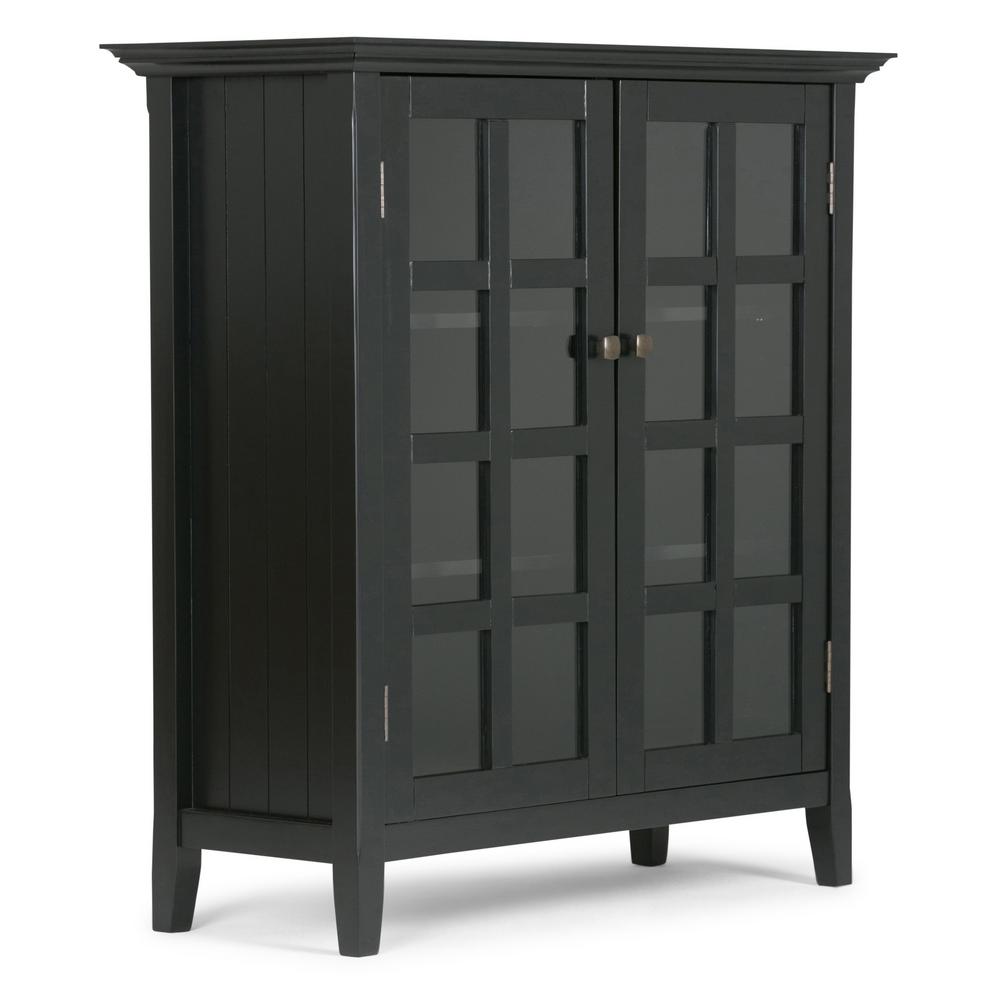 Simpli Home Acadian Black Storage Cabinet AXREG007 BL The Home Depot   Black Simpli Home Office Storage Cabinets Axreg007 Bl 64 1000 