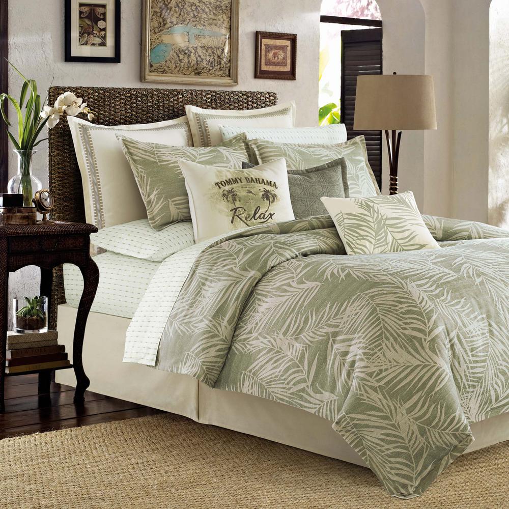 Tommy Bahama Palms 4 Piece Green King Comforter Set 225659 The