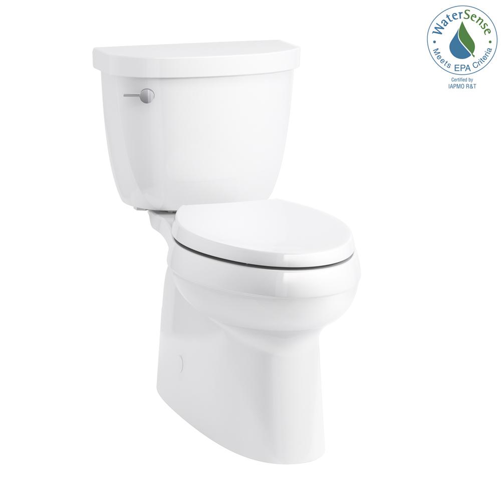 Kohler Cimarron Comfort Height 2 Piece 1 28 Gpf Single Flush Elongated Toilet In White K 5310 0 The Home Depot
