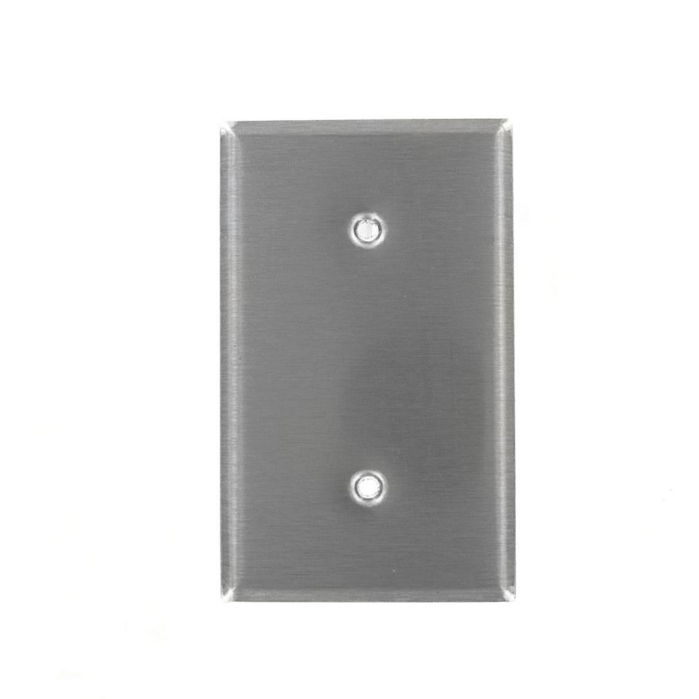 Leviton 1Gang No Device Blank Wallplate, Standard Size, 302 Stainless