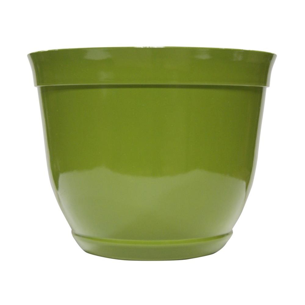 Alpine 10 in. Small Light Green Bowl Plastic PlanterTEC246SLGN The