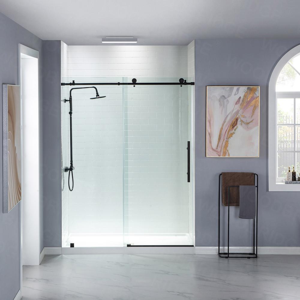 WOODBRIDGE Yarmouth 56 in. to 60 in. x 76 in. Frameless Sliding Shower