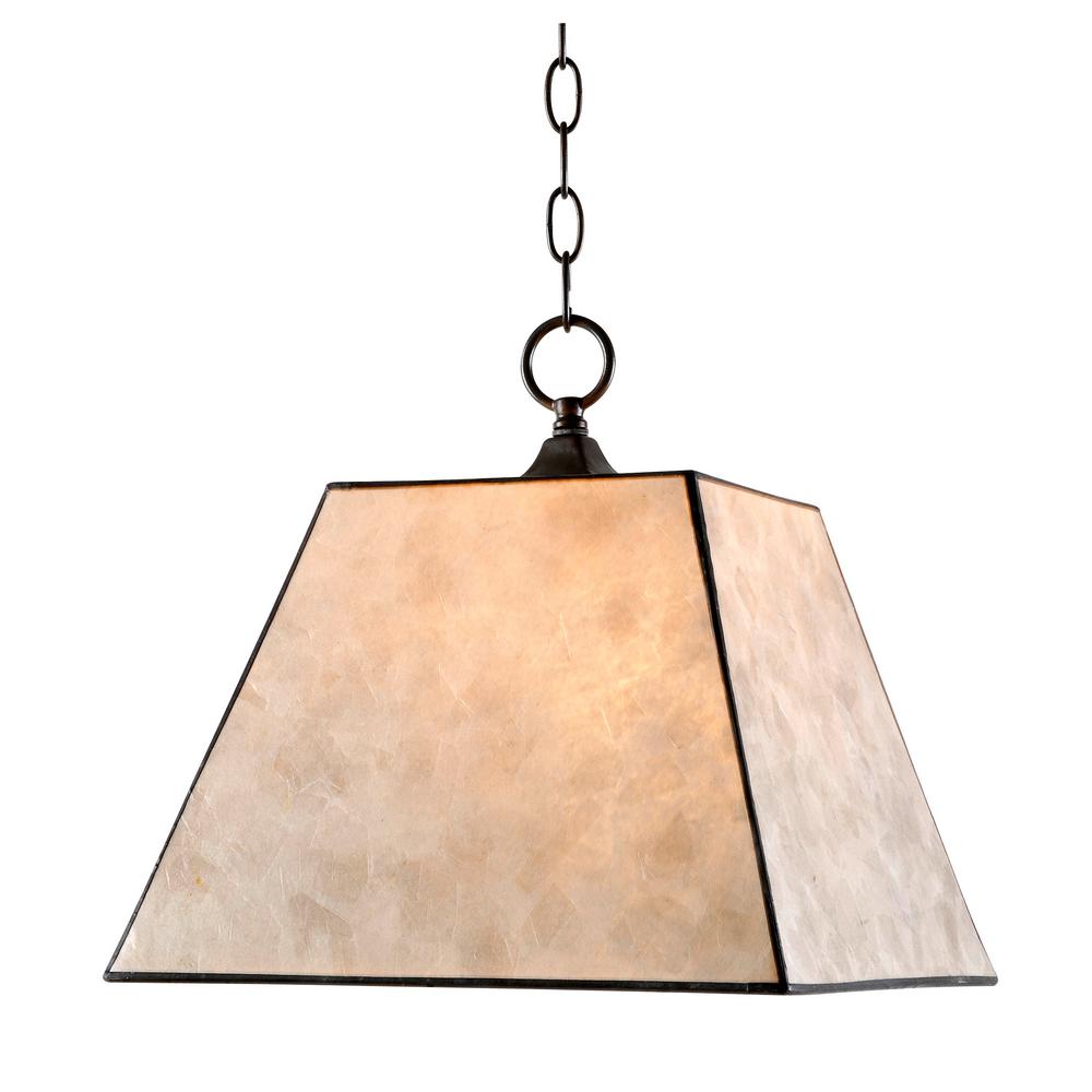 Litton Lane 1 Light Modern Bronze Iron Wire Grid Pendant