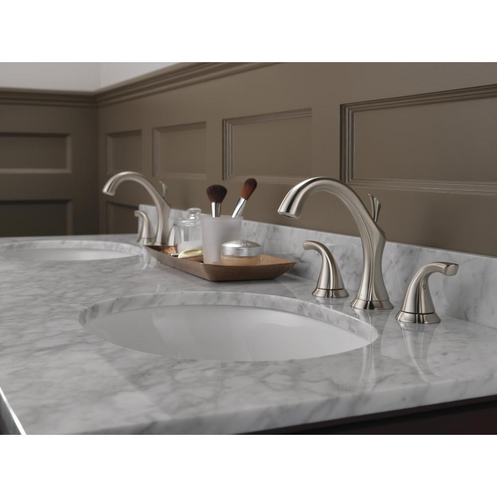 Delta Addison 8 In Widespread 2 Handle Bathroom Faucet With Metal Delta Addison 8 In Widespread 2 Handle