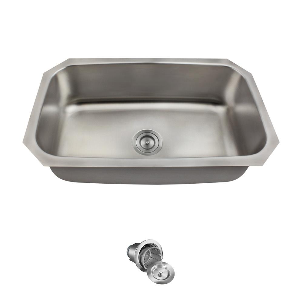 Mr Direct All In One Undermount Stainless Steel 31 In Single Bowl Kitchen Sink