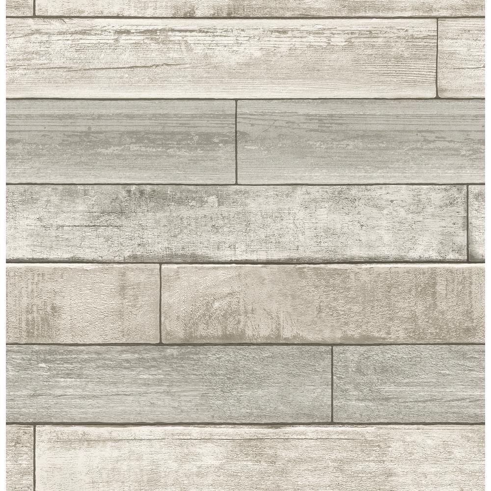 Wood Wallpaper Home Decor The Depot Wallace Taupe Timber Wallpaper