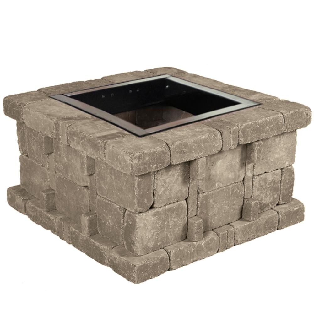 Pavestone Rumblestone 38 5 In X 21 In Square Concrete Fire Pit