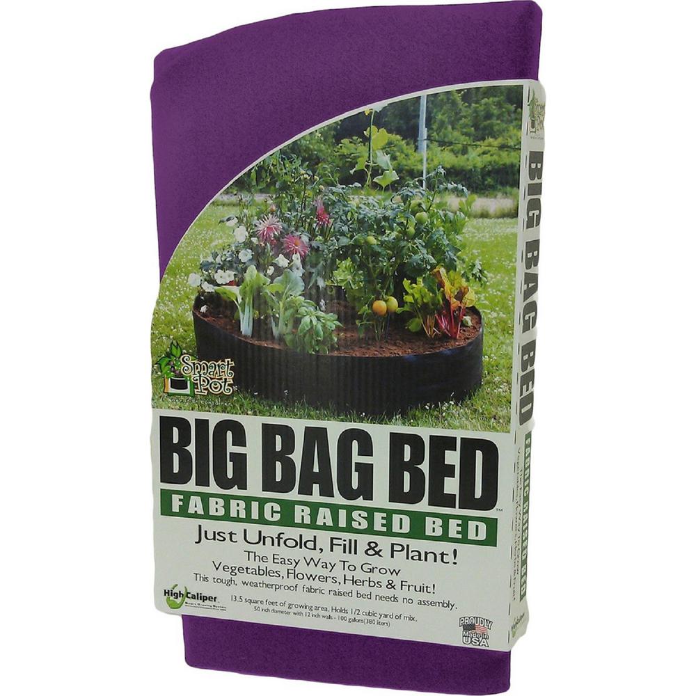 Big Bag Bed Original Purple Fabric Raised Garden Bed 100520988 The Home Depot