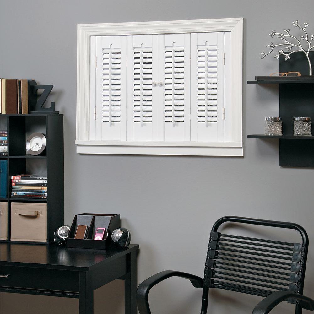 Details About 4 Louver Panels Faux Shutter Vinyl Wood White 35 X 24 In Interior Traditional