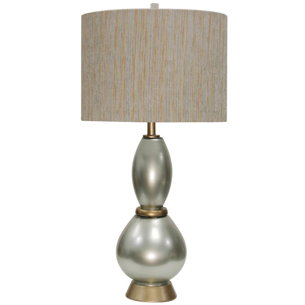 gold and silver table lamps