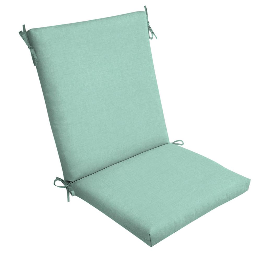 Arden Selections 20 x 44 Aqua Leala Texture High Back Outdoor Dining Chair CushionTH1G170BD9Z1