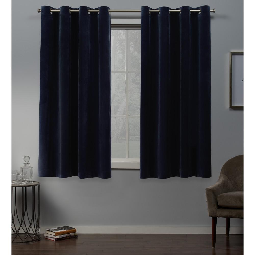 Exclusive Home Curtains Velvet Heavyweight Grommet Top Curtain Panel