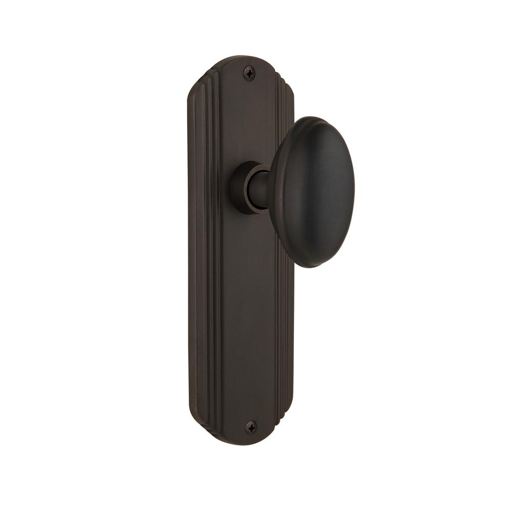 Nostalgic Warehouse Deco Plate Double Dummy Homestead Door Knob in Oil