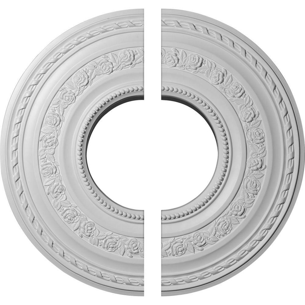 Ekena Millwork CM27AT2-04000 26 OD ID x 3 1//4 P Athens Ceiling Medallion Fits Canopies up to 4 Fits Canopies up to 4 Two Piece Factory Primed White Two Piece