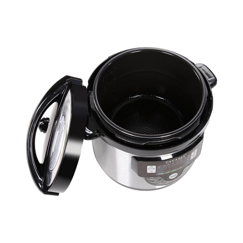 Tayama 6 Qt. Stainless Steel Electric Pressure Cooker with Non stick