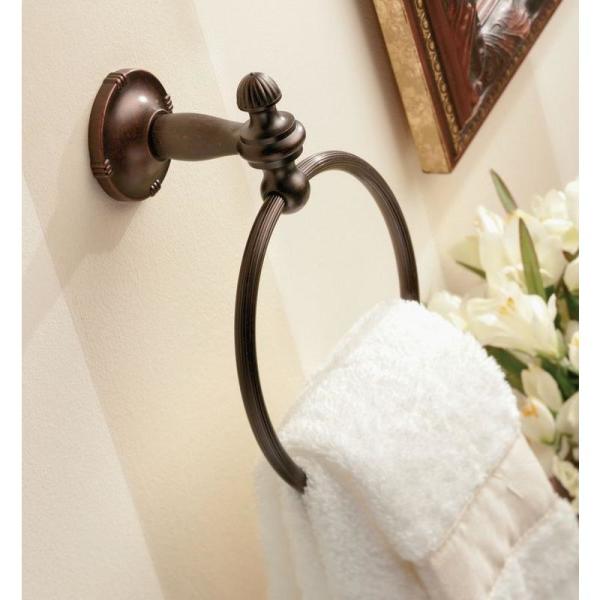 Moen Gilcrest Towel Ring In Oil Rubbed Bronze Dn0886orb The Home Depot