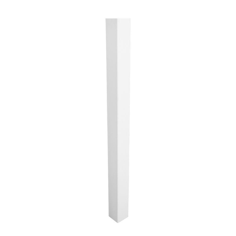 NoDig 2 in. x 31/2 in. x 31/4 ft. Vinyl Newport Finishing Fence PostZP19003 The Home Depot