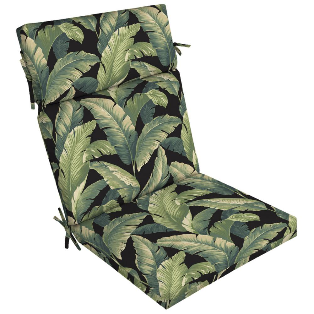 ARDEN SELECTIONS 21 in. x 44 in. Onyx Cebu Outdoor Dining Chair Cushion