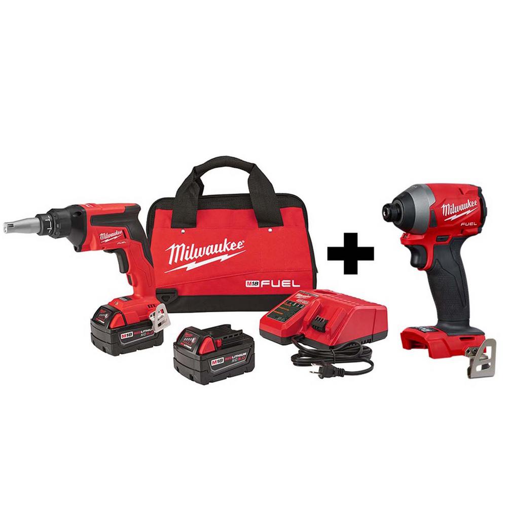 Milwaukee M18 FUEL 18Volt LithiumIon Brushless Cordless Drywall Screw