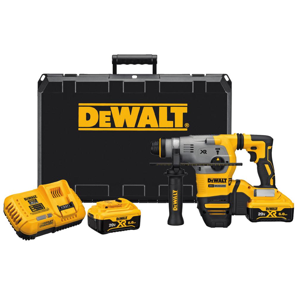 DEWALT 20-Volt MAX XR Li-Ion 1 in. Cordless SDS-plus Brushless D ...