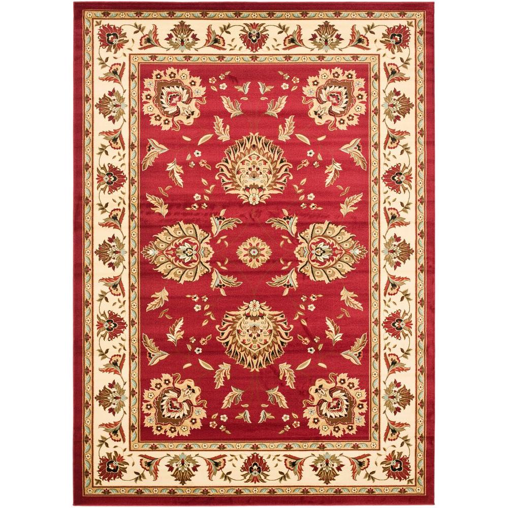 Safavieh Lyndhurst Red/Ivory 6 ft. 7 in. x 9 ft. 6 in. Area RugLNH555