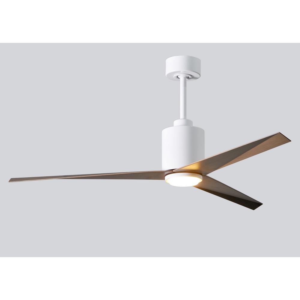 Atlas Eliza 56 In Led Indoor Outdoor Damp Gloss White Ceiling Fan