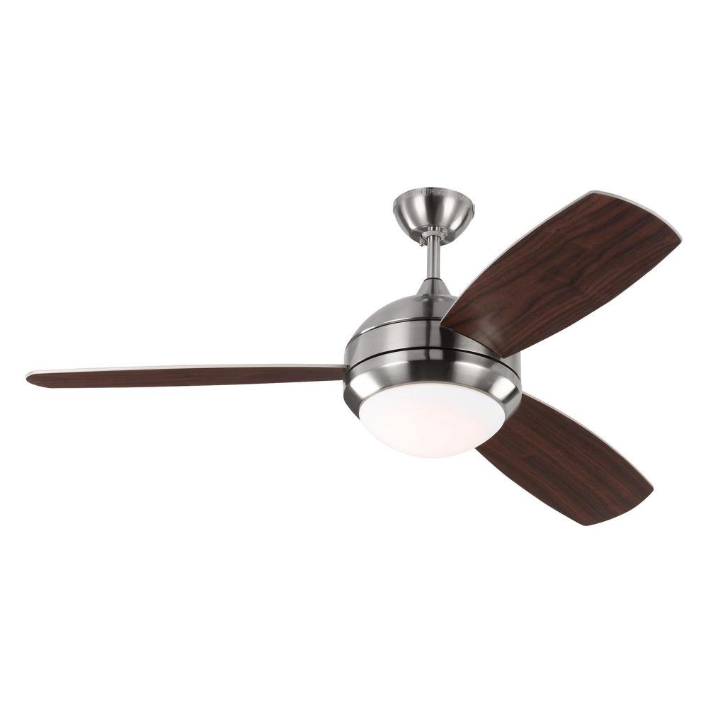 Monte Carlo Discus Trio 52 In Led Indoor Outdoor Brushed Steel